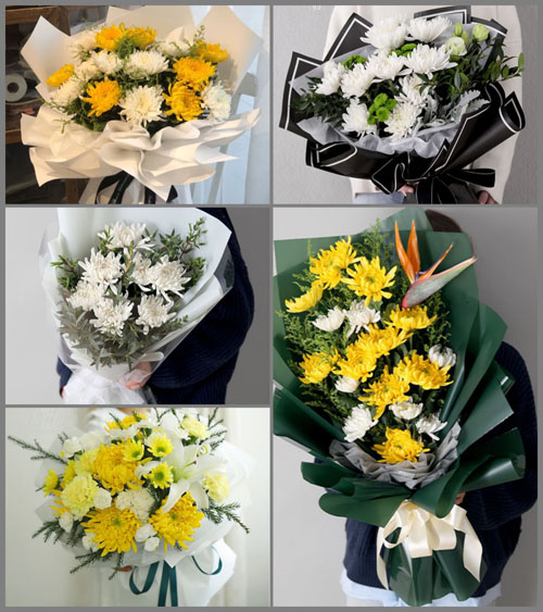 山西长治潞城市翟店镇西天贡村白事花束代送